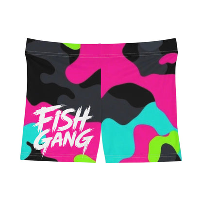 Neon Camo | Fish Gang | Women's Shorts | Swim/Activewaer