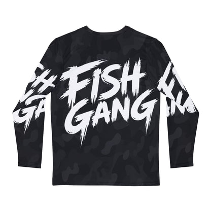 Men's Long Sleeve Shirt | Fish Gang | Black Camo