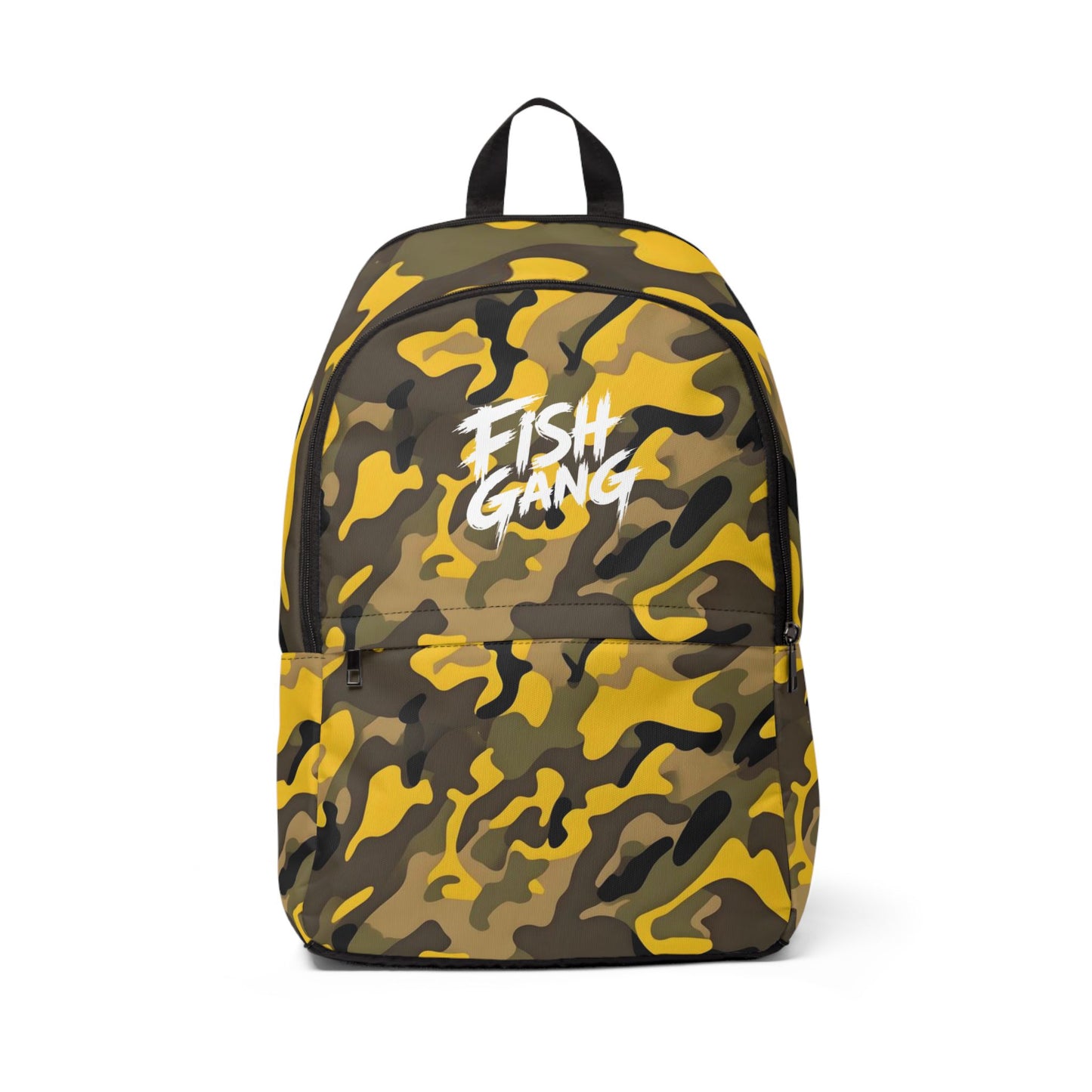 Unisex Fish Gang Backpack | Yellow Camo