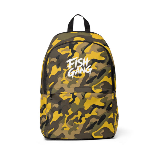 Unisex Fish Gang Backpack | Yellow Camo