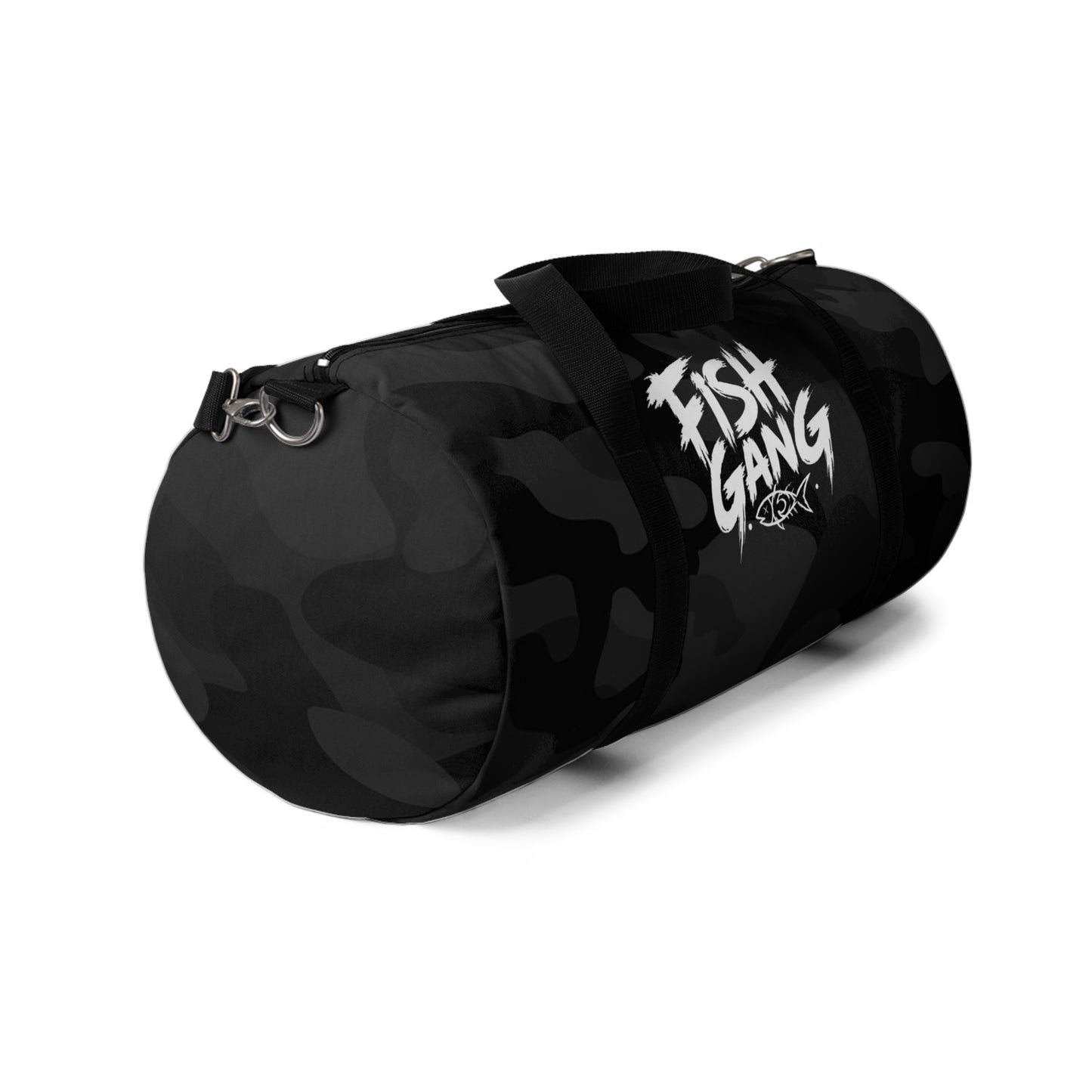 Fish Gang Black Camo Duffel Bag
