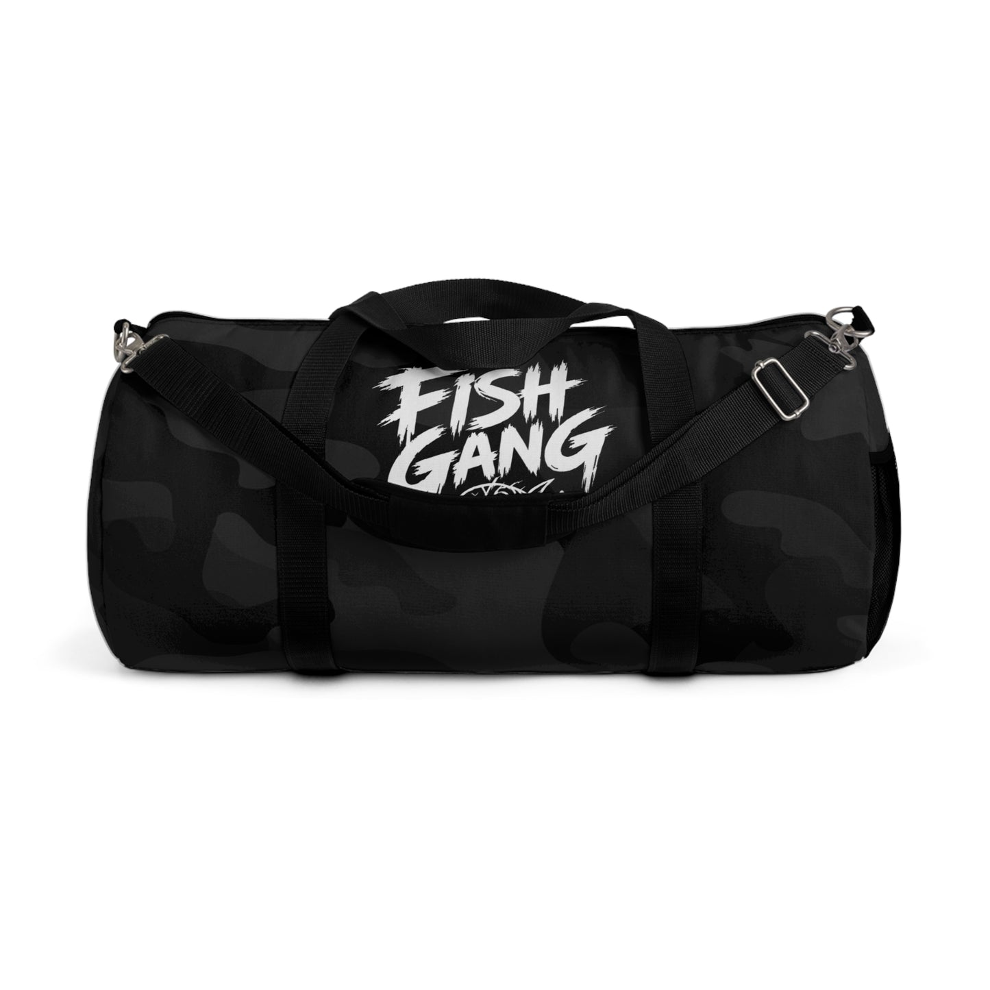 Fish Gang Black Camo Duffel Bag