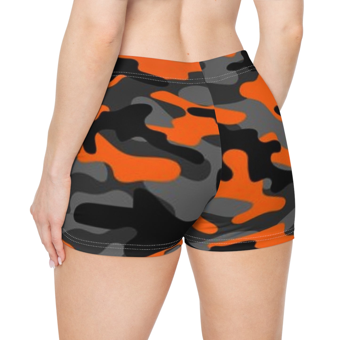 Orange Camo | Fish Gang | Women's Shorts | Swim/Activewear