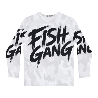 Fish Gang | Long Sleeve Shirt 100% Polyester | White Camo