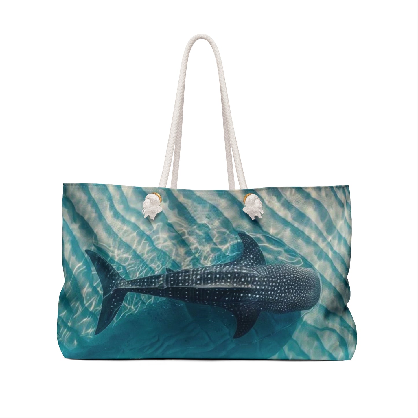 Whale Shark Weekender Bag — Ocean Beach Tote for Travel & Swim