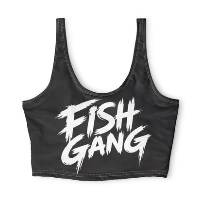 Fish Gang Black Camo Sports Bra | 100% Polyester