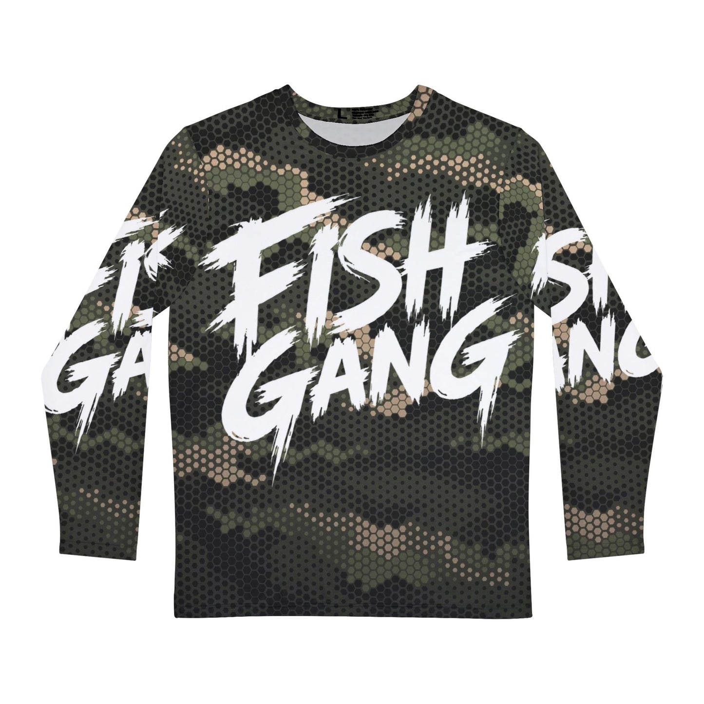Men's Long Sleeve Shirt | Fish Gang | Green Camo