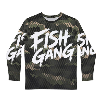 Men's Long Sleeve Shirt | Fish Gang | Green Camo