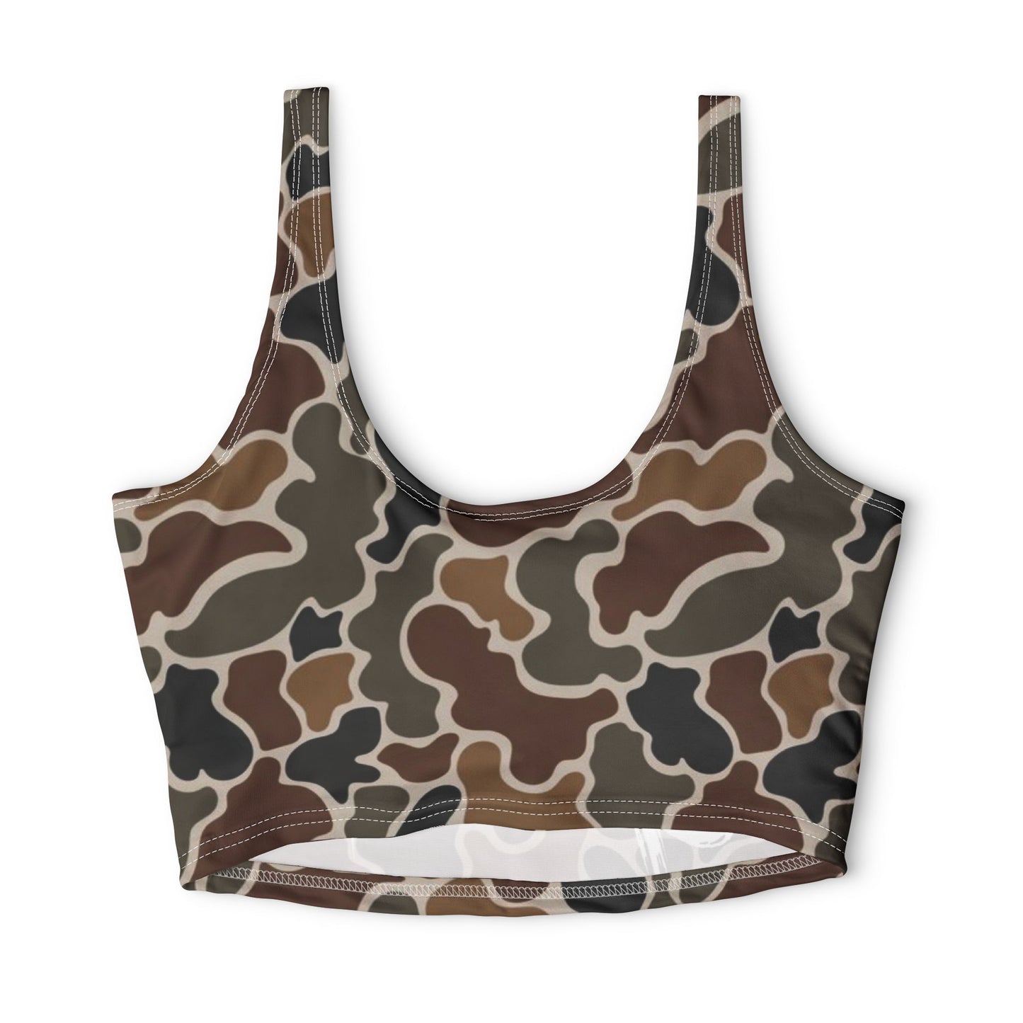 Fish Gang Duck Camo Sports Bra | 100% Polyester