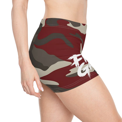 Red Camo | Fish Gang | Women's Shorts | Swim/Activewear